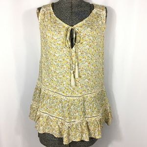 Rachel Zoe Yellow Floral Tank Tunic
